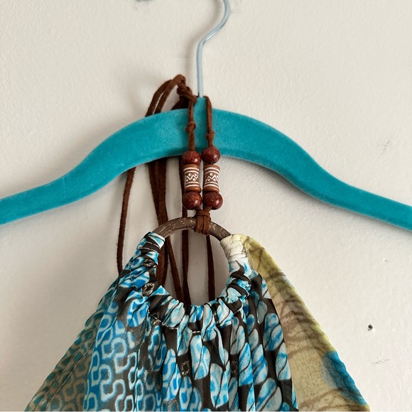 Vintage Boho Y2K Zio‎ Handkerchief Halter Top - Picture 3 of 9